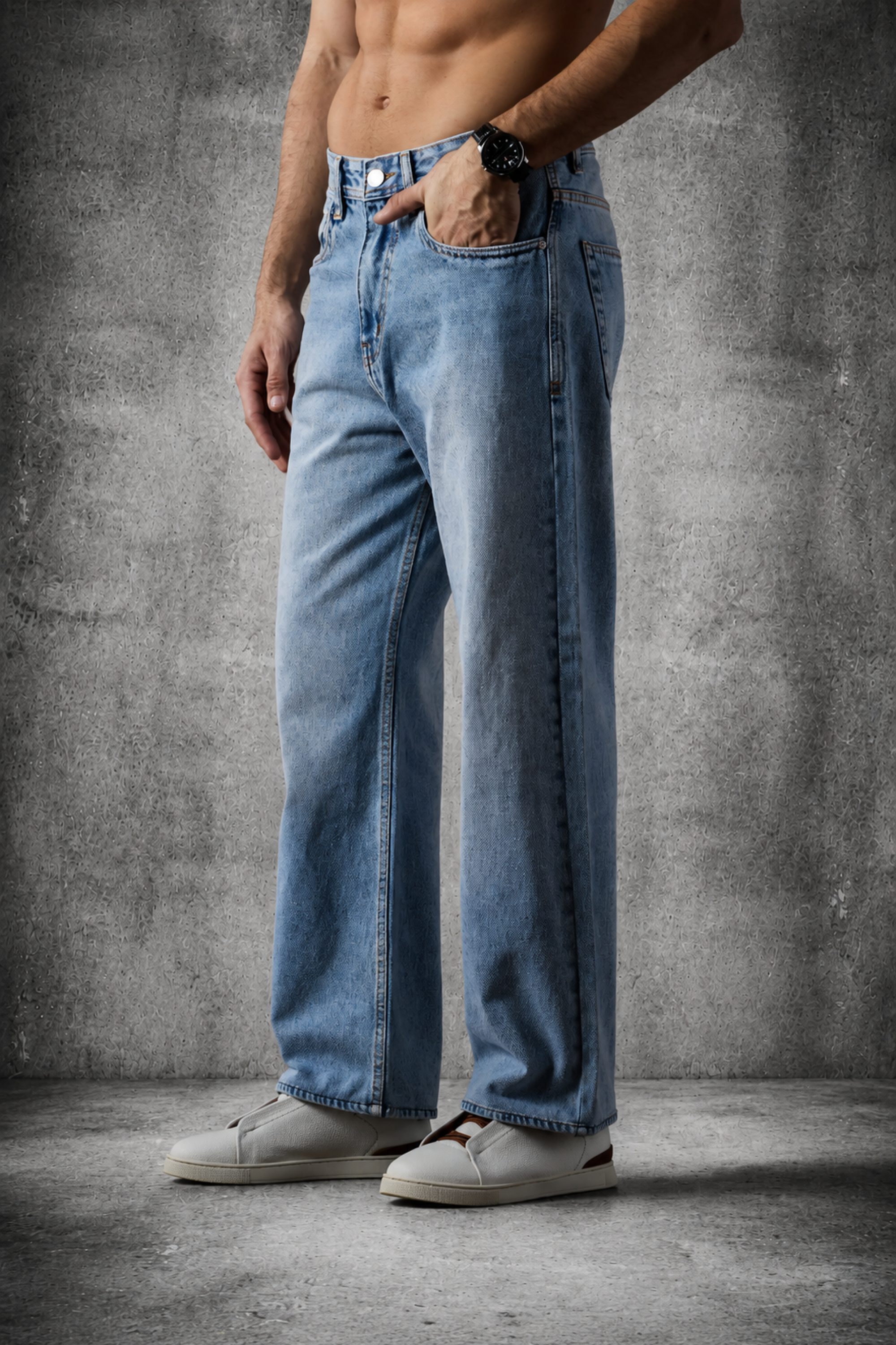 THE EASE DENIM IN FADED INDIGO