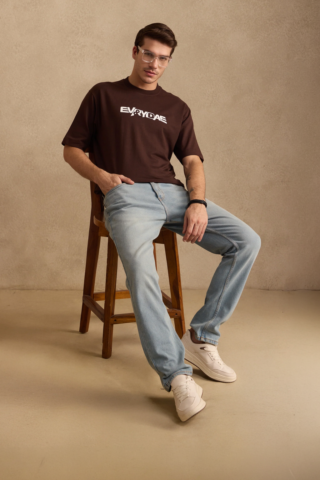 THE BAMBOO CREW NECK IN EXPRESSO BROWN