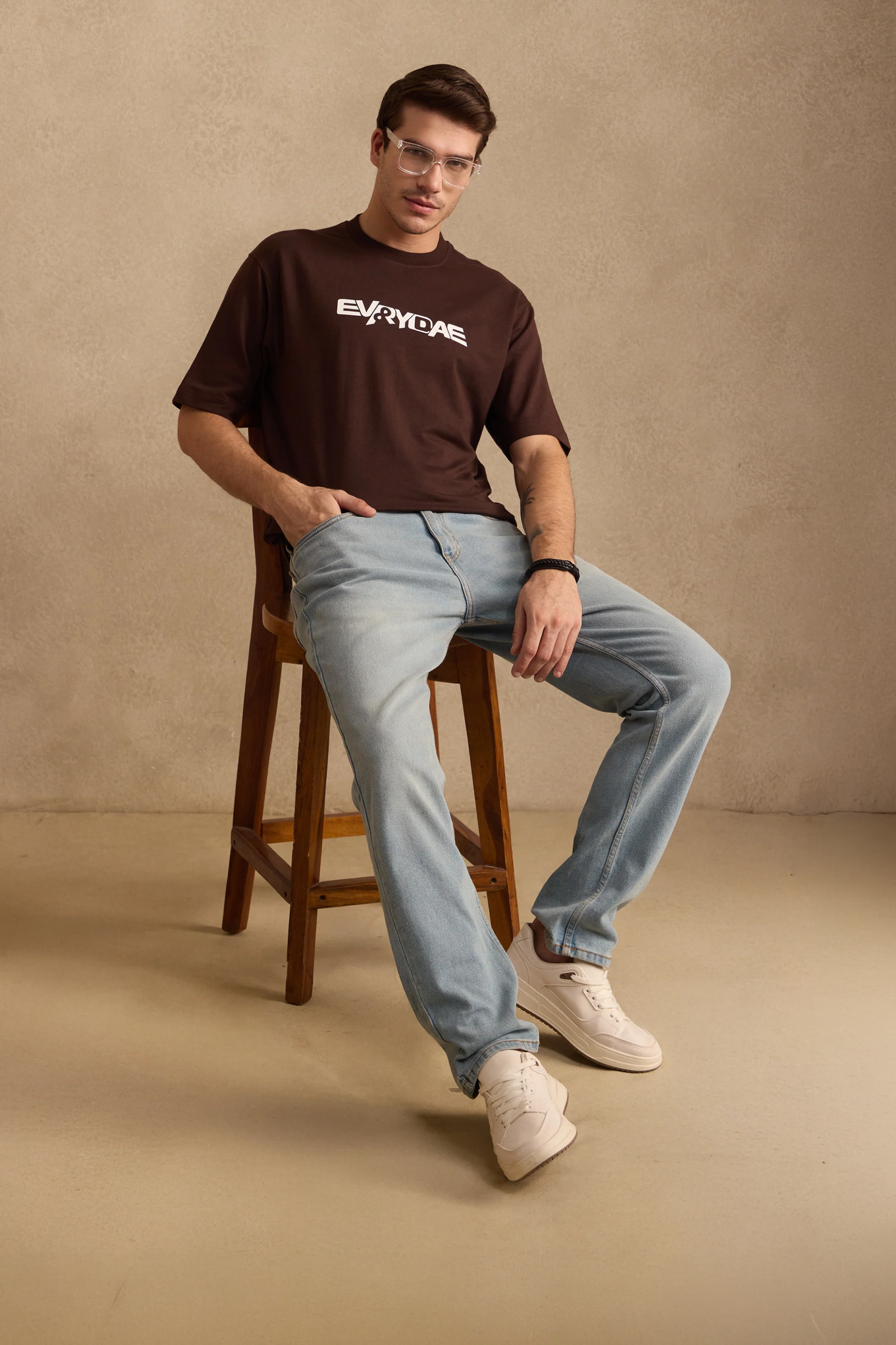 THE BAMBOO CREW NECK IN EXPRESSO BROWN