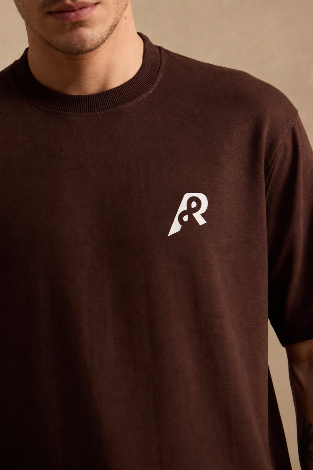 THE BAMBOO CREW TSHIRT IN EXPRESSO BROWN