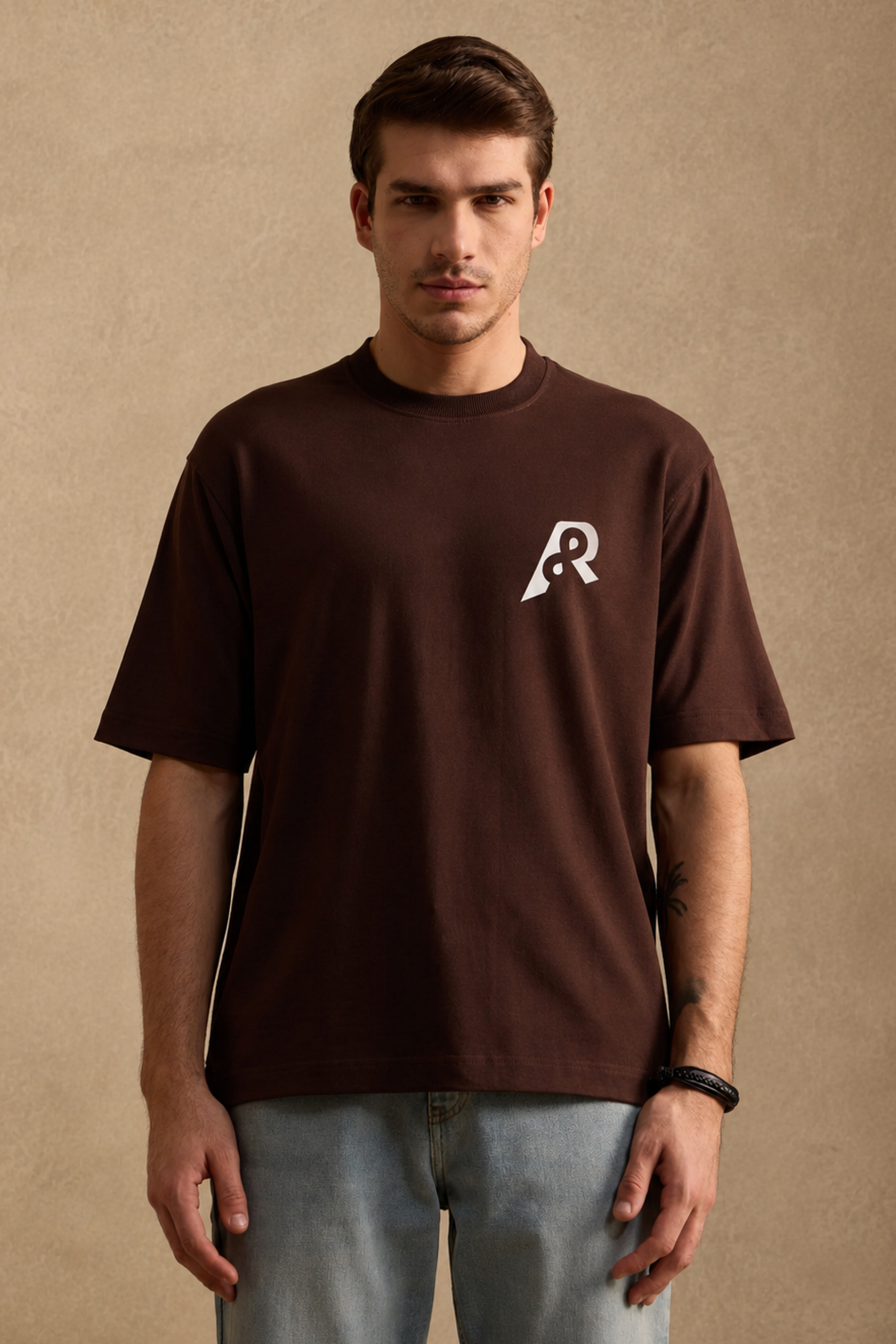 THE BAMBOO CREW TSHIRT IN EXPRESSO BROWN