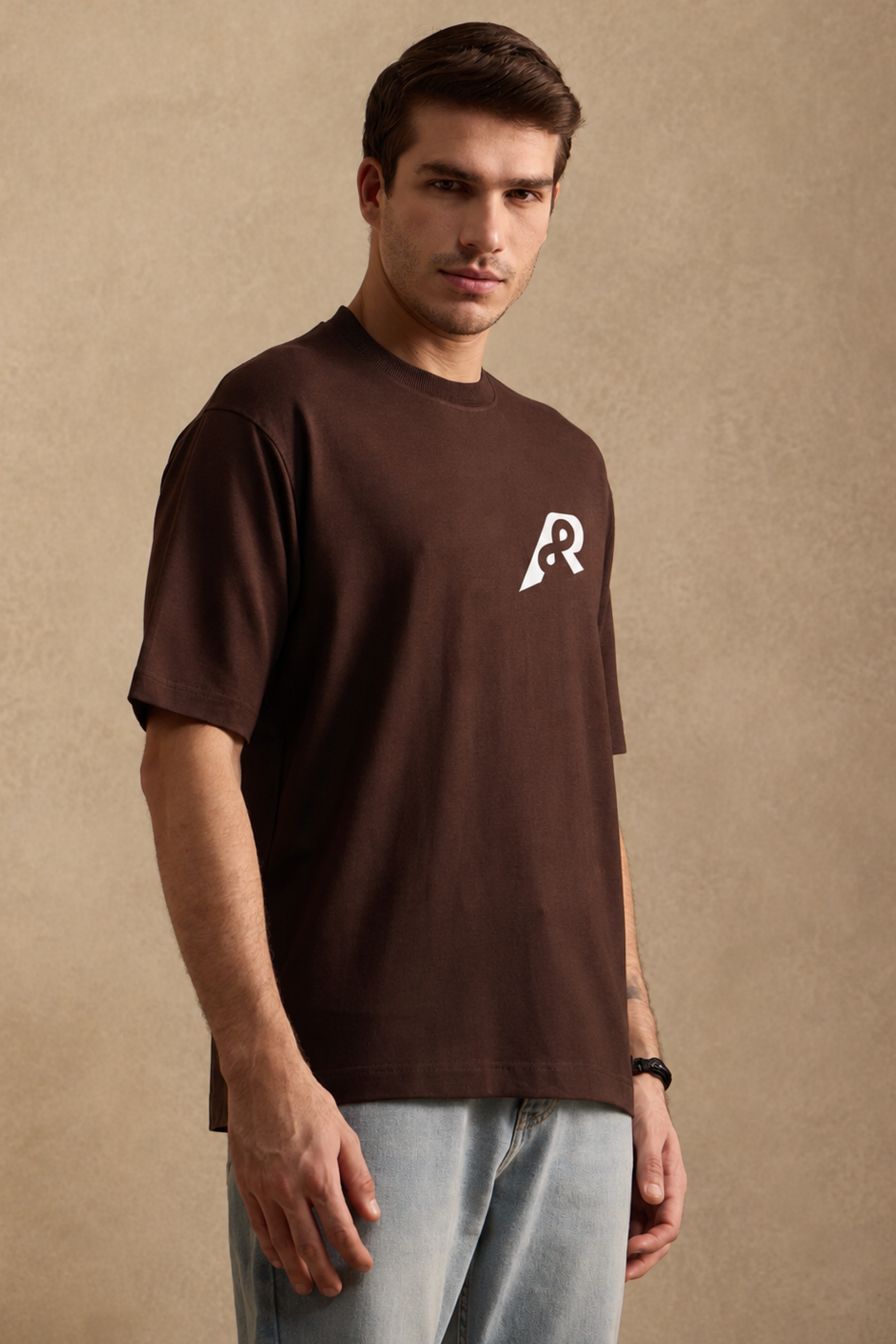 THE BAMBOO CREW TSHIRT IN EXPRESSO BROWN