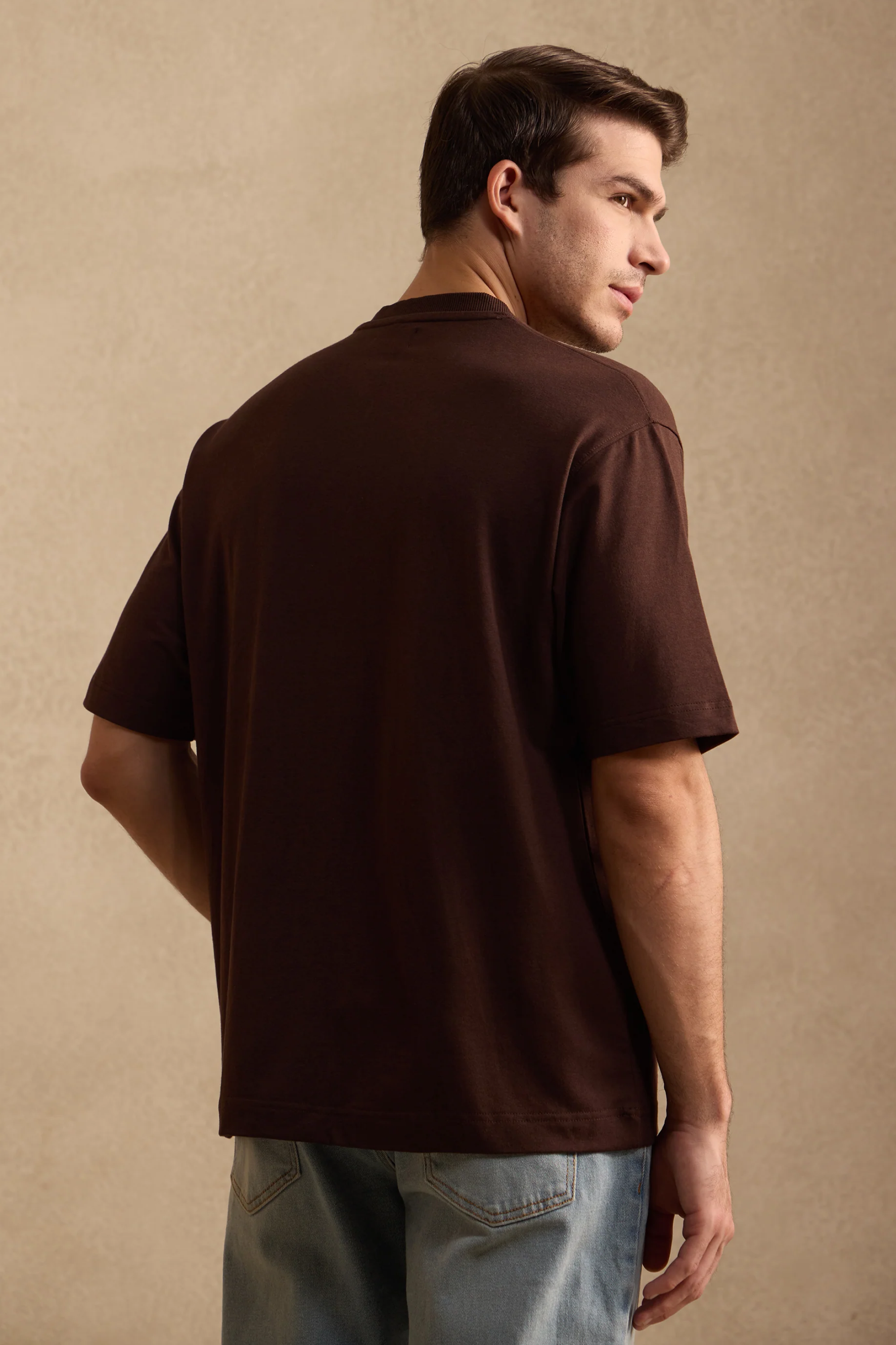 THE BAMBOO CREW TSHIRT IN EXPRESSO BROWN