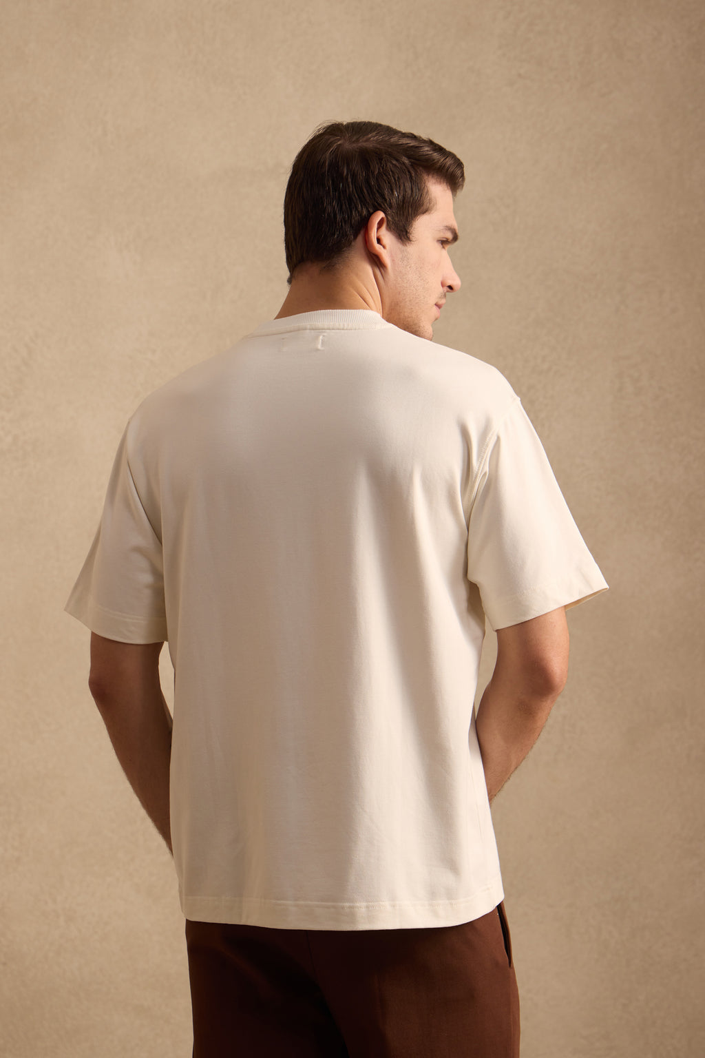 THE BAMBOO CREW TSHIRT IN OFF WHITE