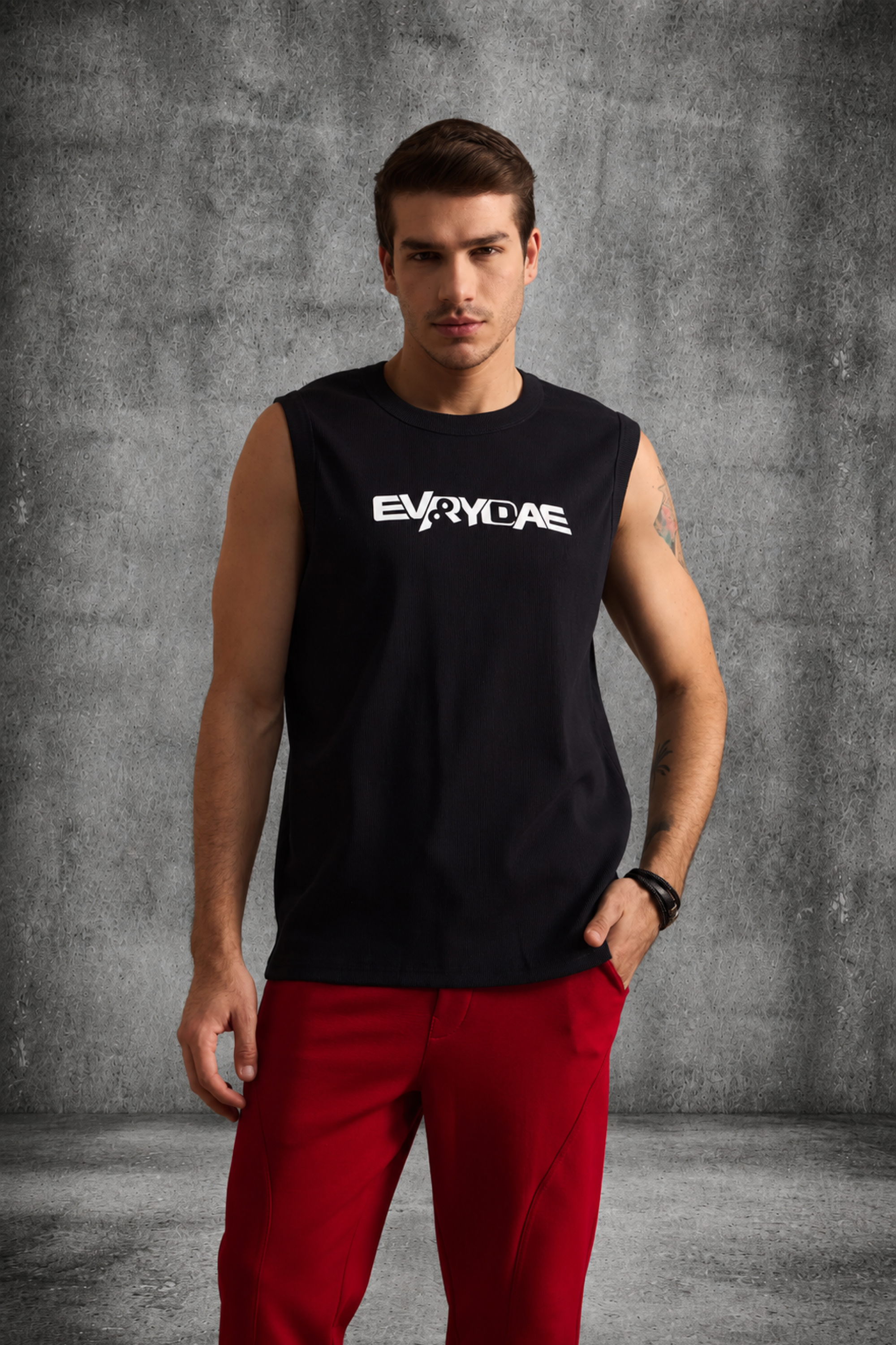 EVRYDAE RIBBED MUSCLE TANK
