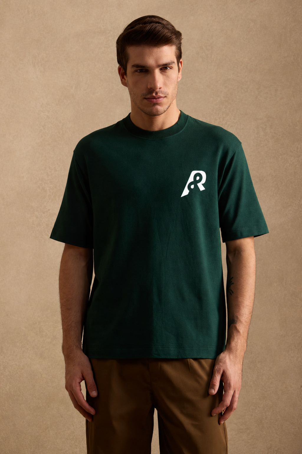 THE BAMBOO CREW TSHIRT IN FOREST GREEN