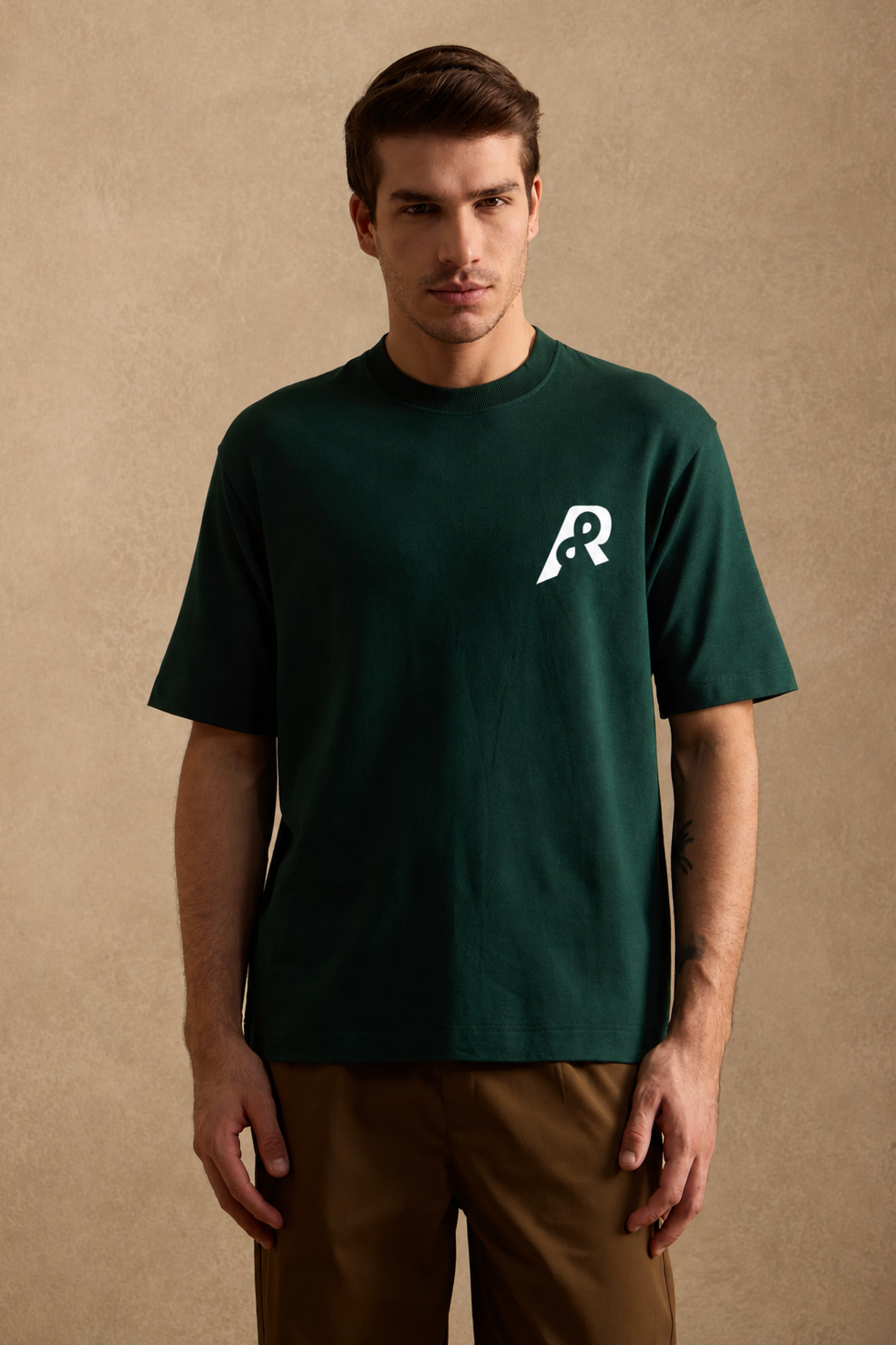 THE BAMBOO CREW TSHIRT IN FOREST GREEN