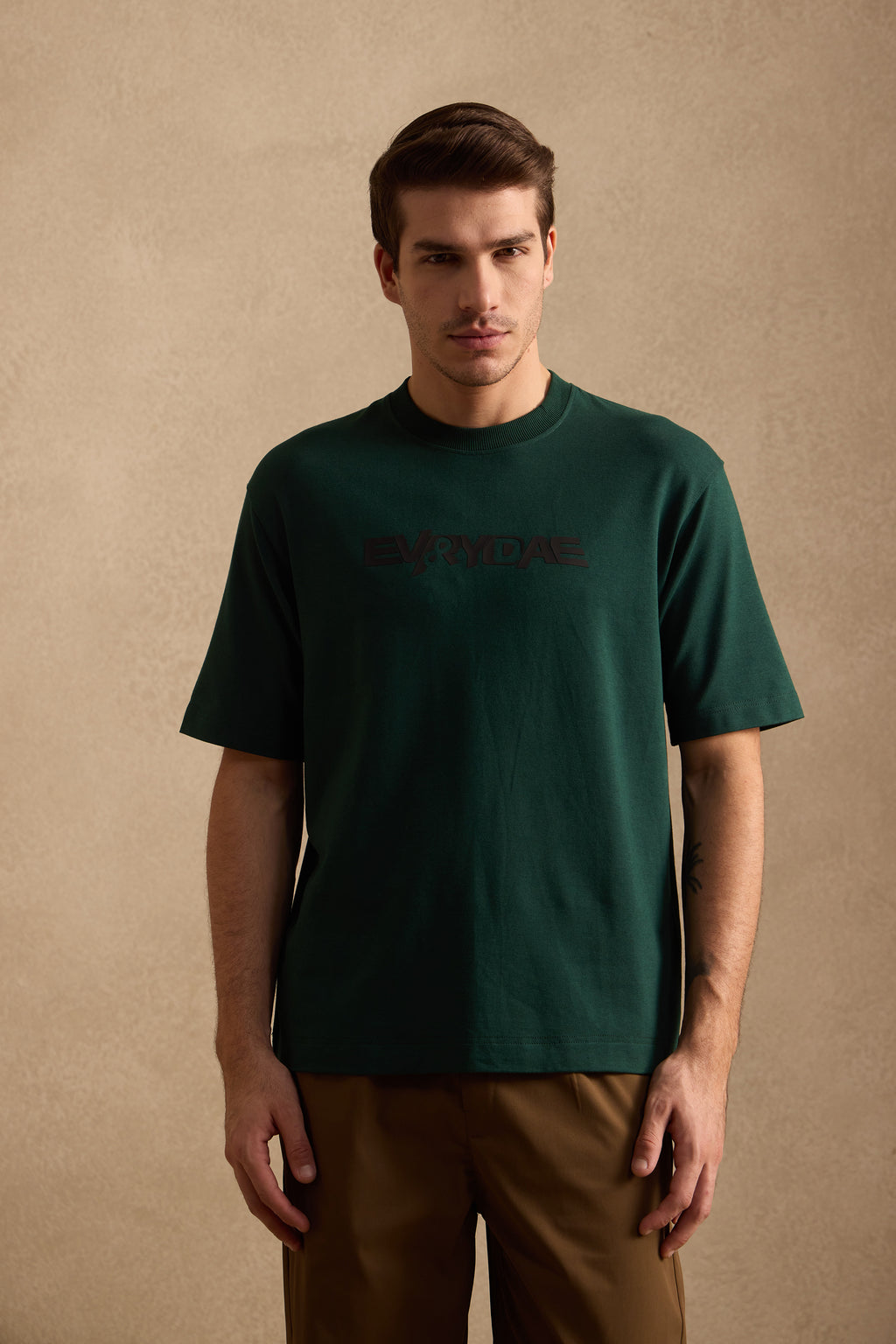 THE BAMBOO CREW TSHIRT IN FOREST GREEN