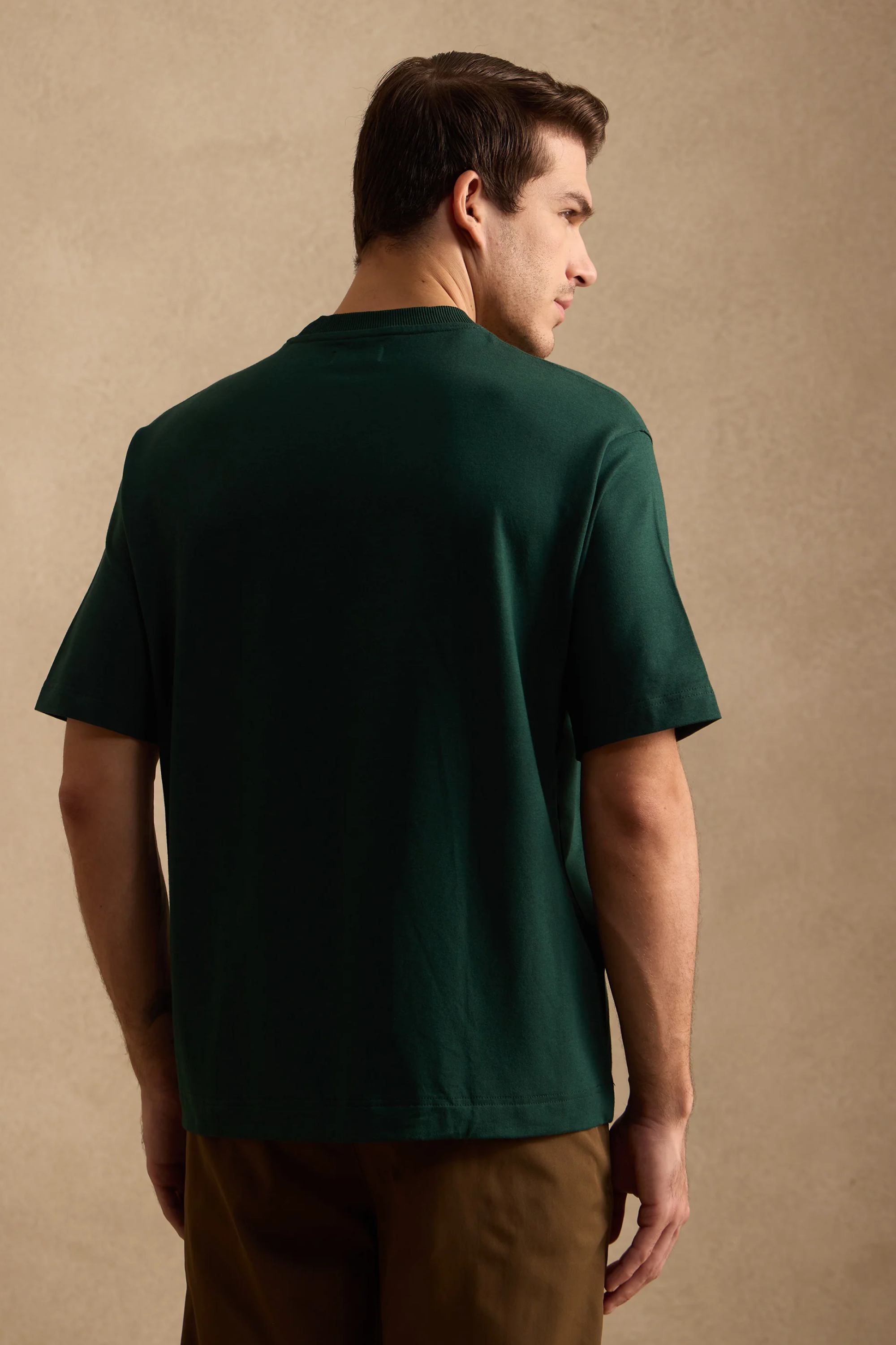 THE BAMBOO CREW TSHIRT IN FOREST GREEN