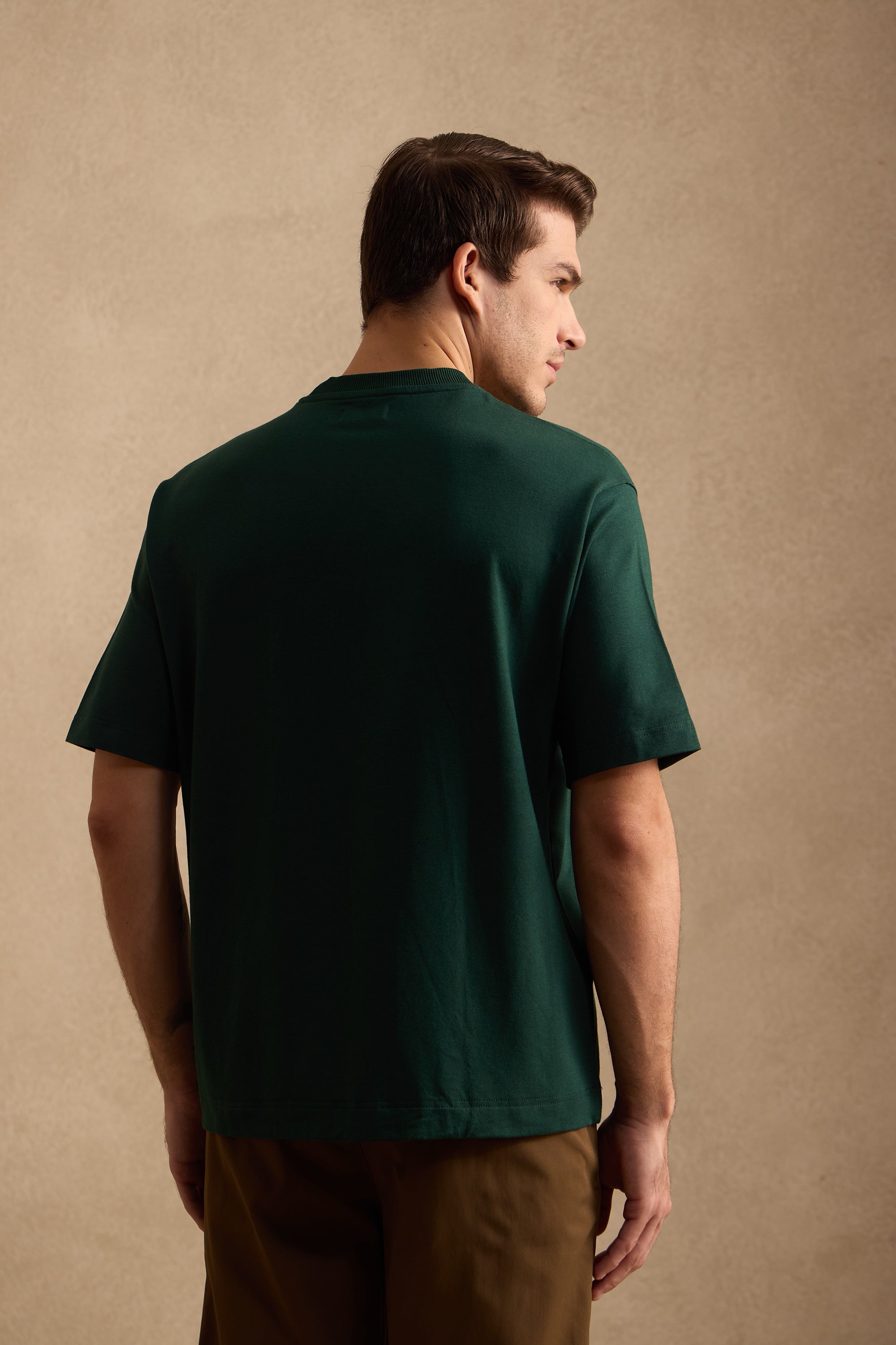 THE BAMBOO CREW TSHIRT IN FOREST GREEN