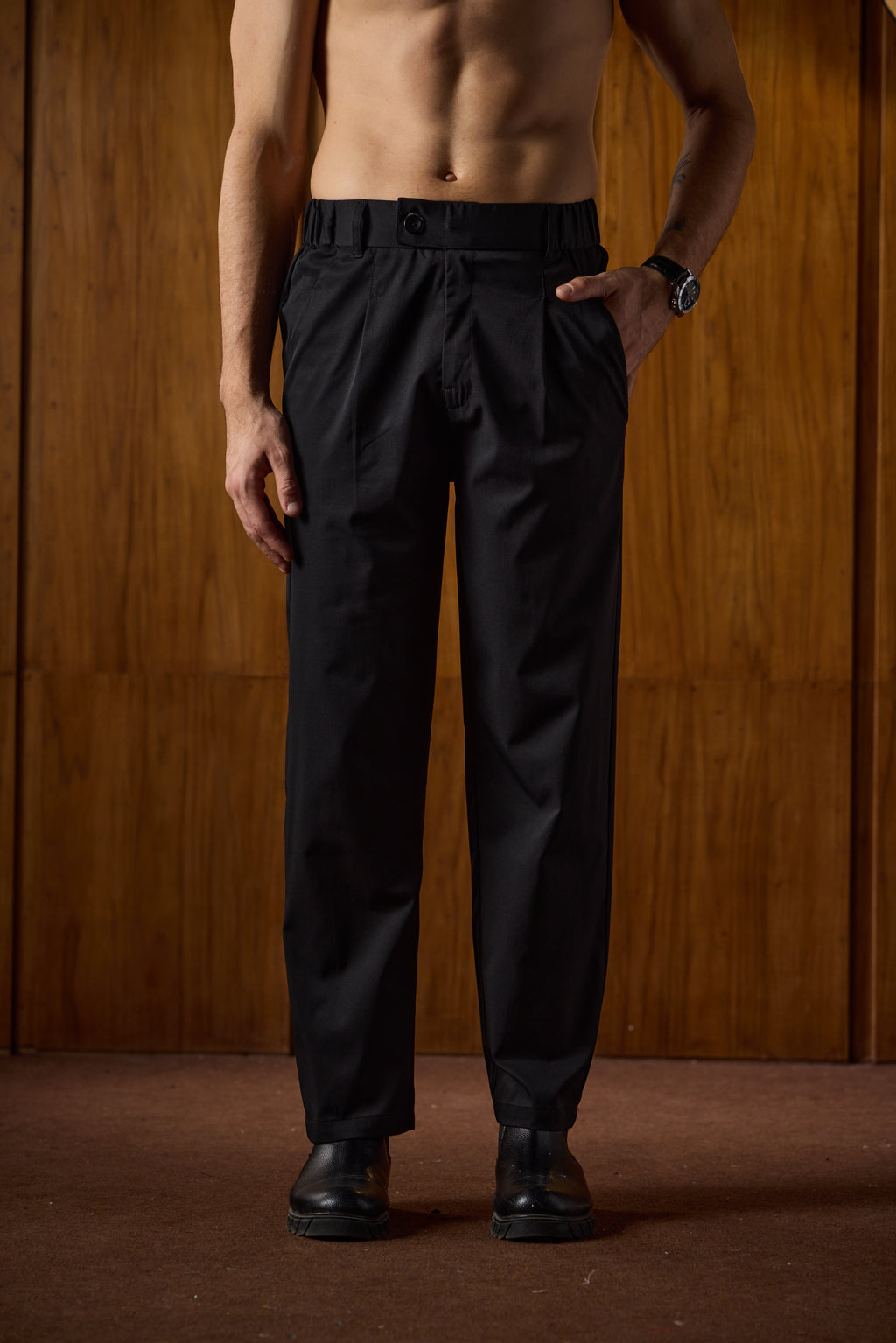 THE SEOUL AIR PANTS IN DEEP BLACK