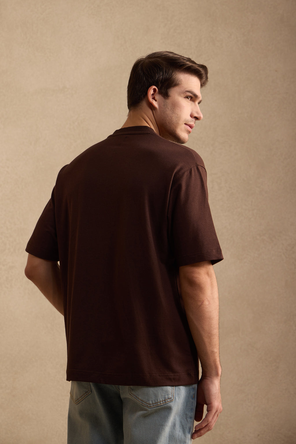 THE BAMBOO CREW NECK IN EXPRESSO BROWN