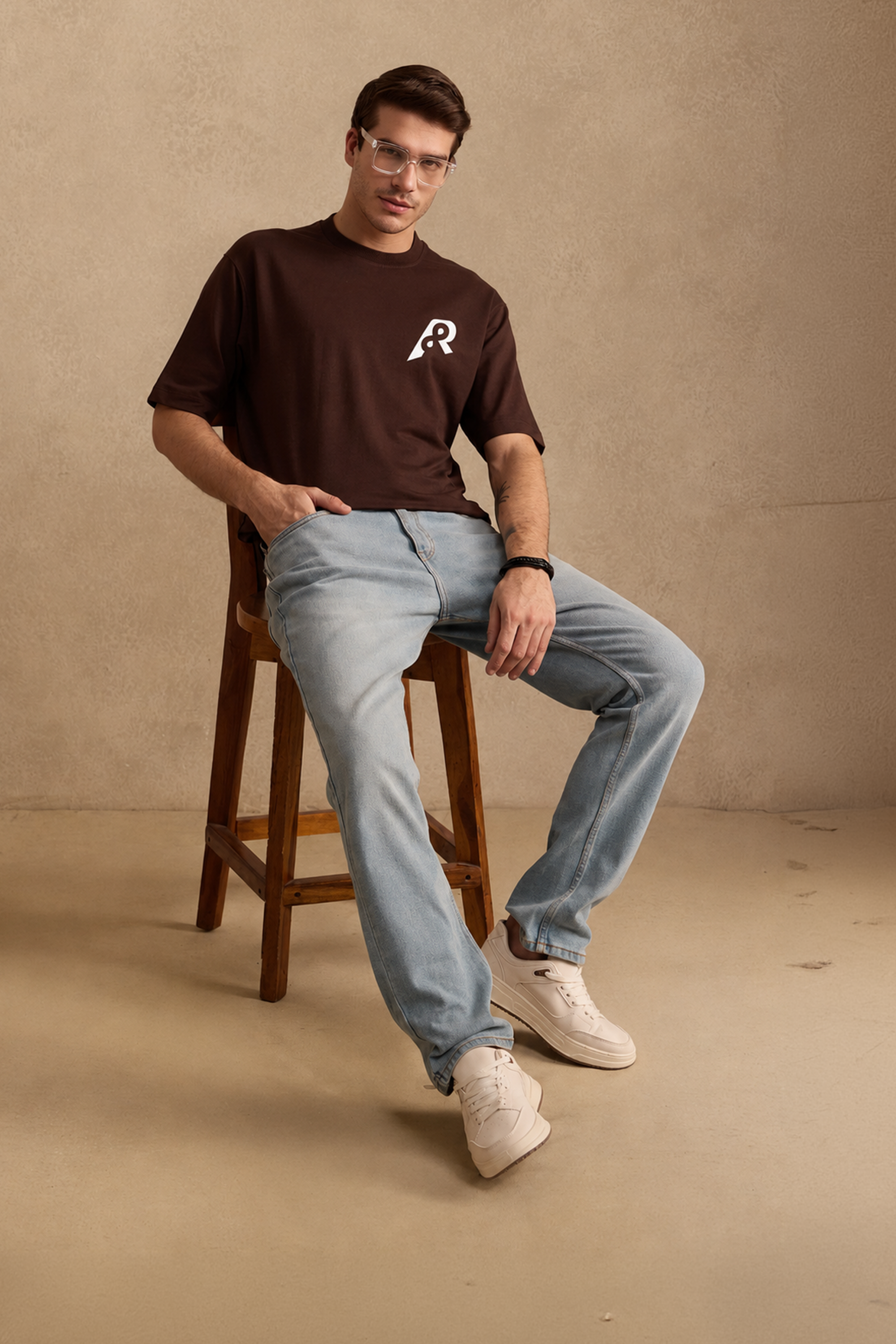 THE BAMBOO CREW TSHIRT IN EXPRESSO BROWN