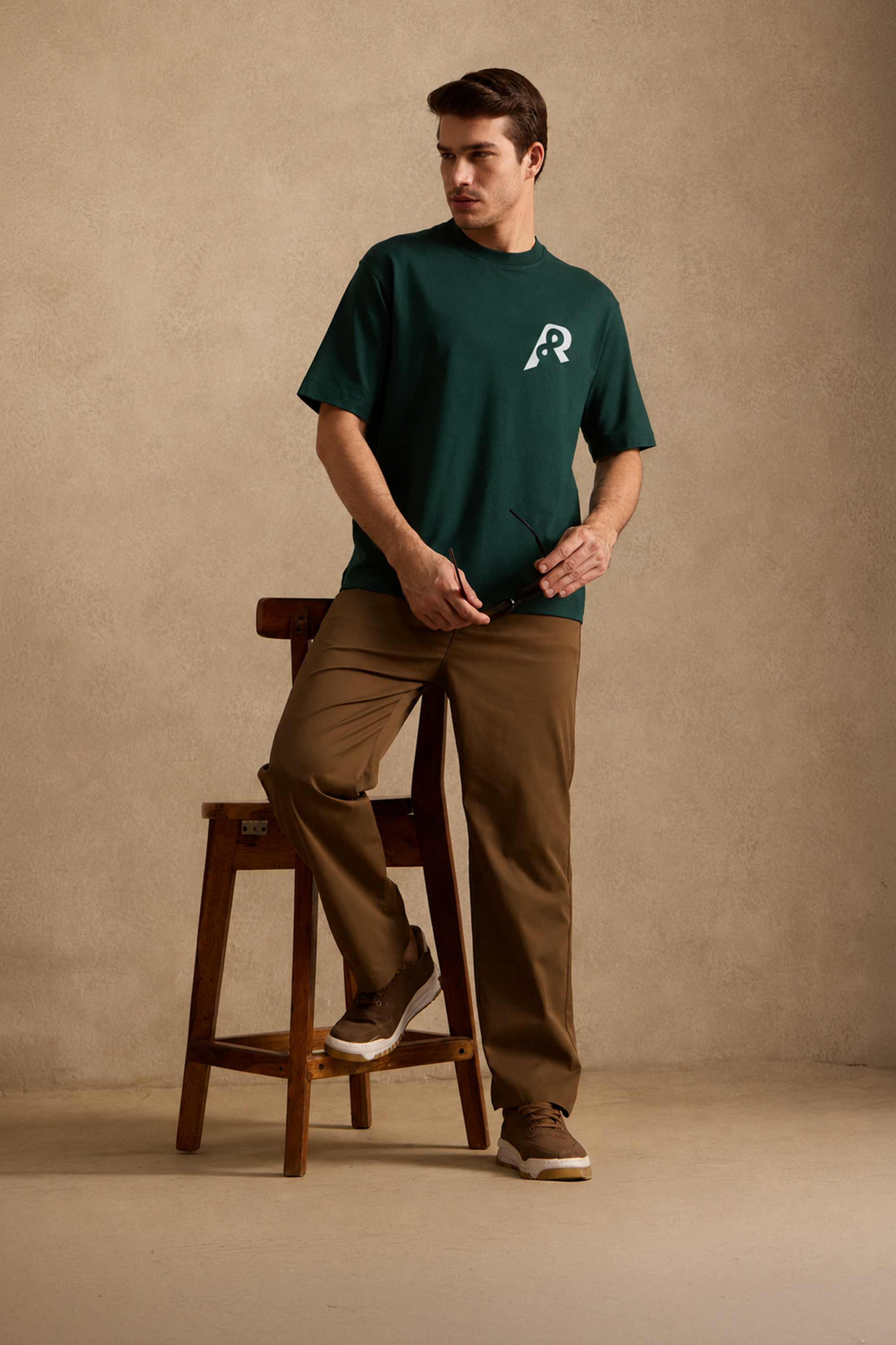 THE BAMBOO CREW TSHIRT IN FOREST GREEN