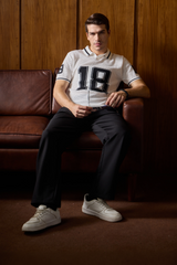 THE VARSITY MESH POLO IN MAISON WHITE