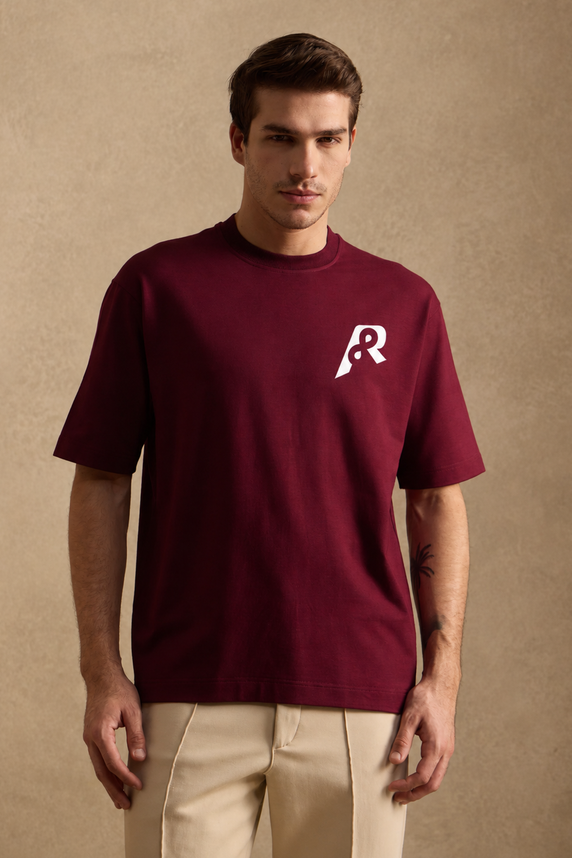 THE BAMBOO CREW TSHIRT IN MULBERRY WINE