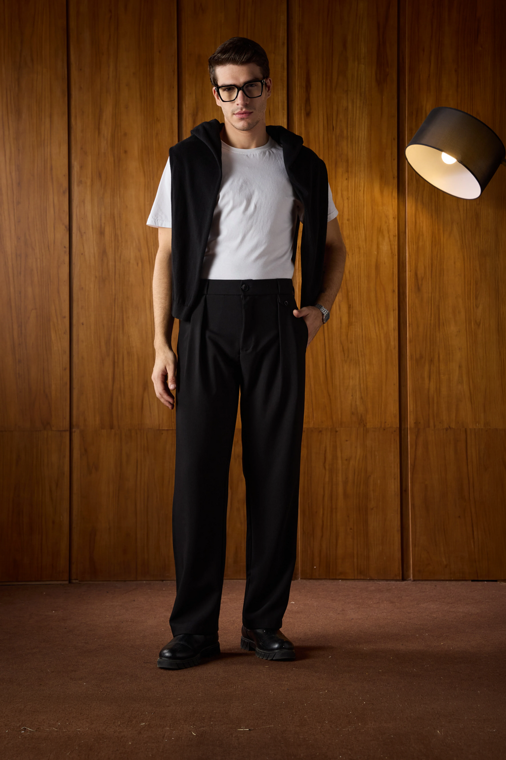 THE SEOUL PLEATED PANTS IN DEEP BLACK