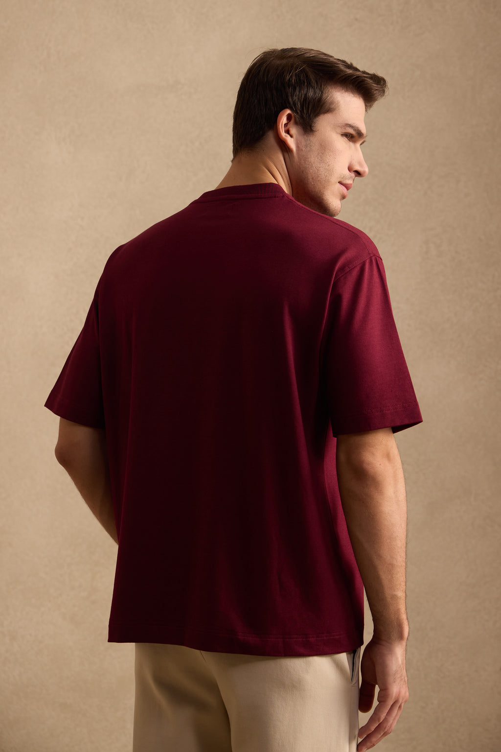 THE BAMBOO CREW TSHIRT IN MULBERRY WINE