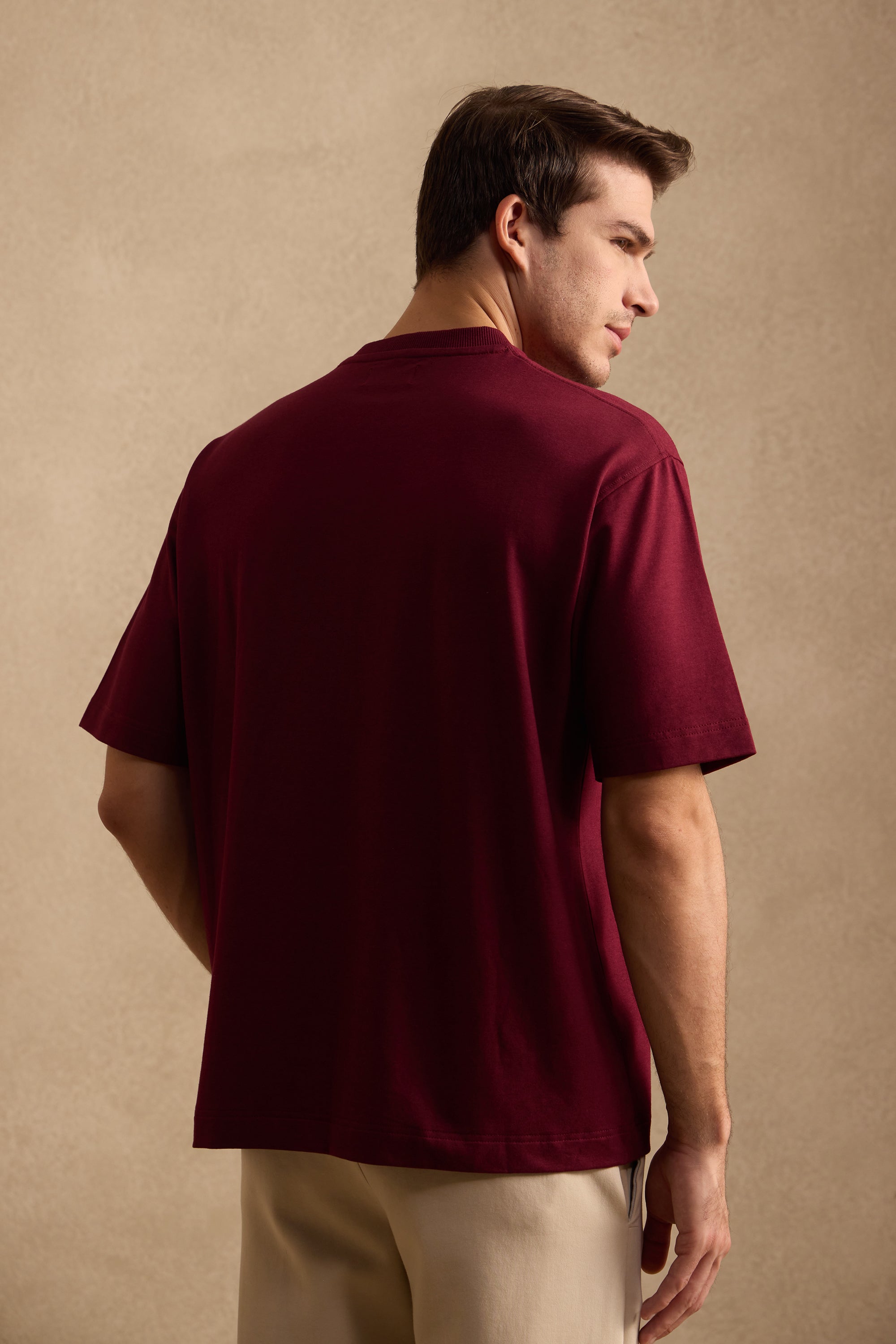 THE BAMBOO CREW TSHIRT IN MULBERRY WINE