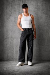 THE EASE DENIM IN CHARCOAL BLACK