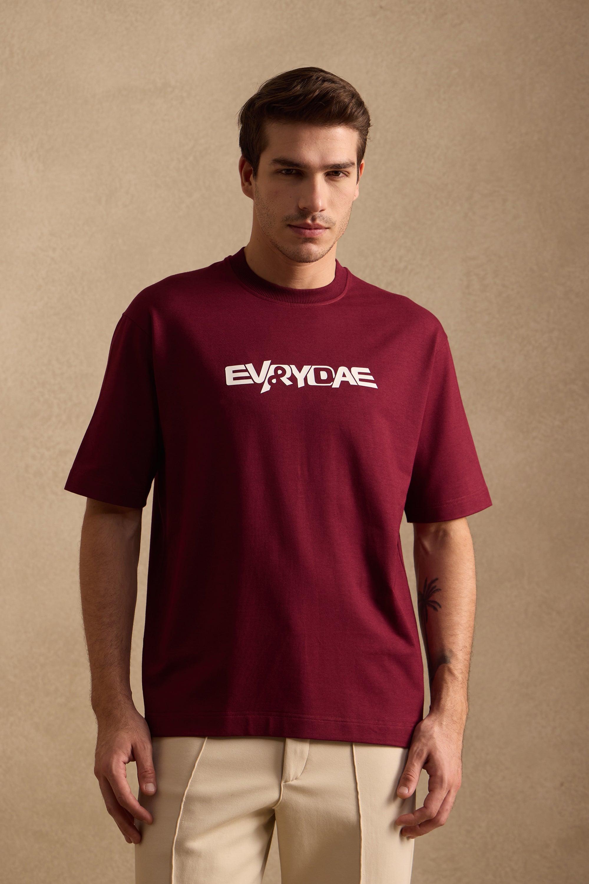THE BAMBOO CREW TSHIRT IN MULBERRY WINE