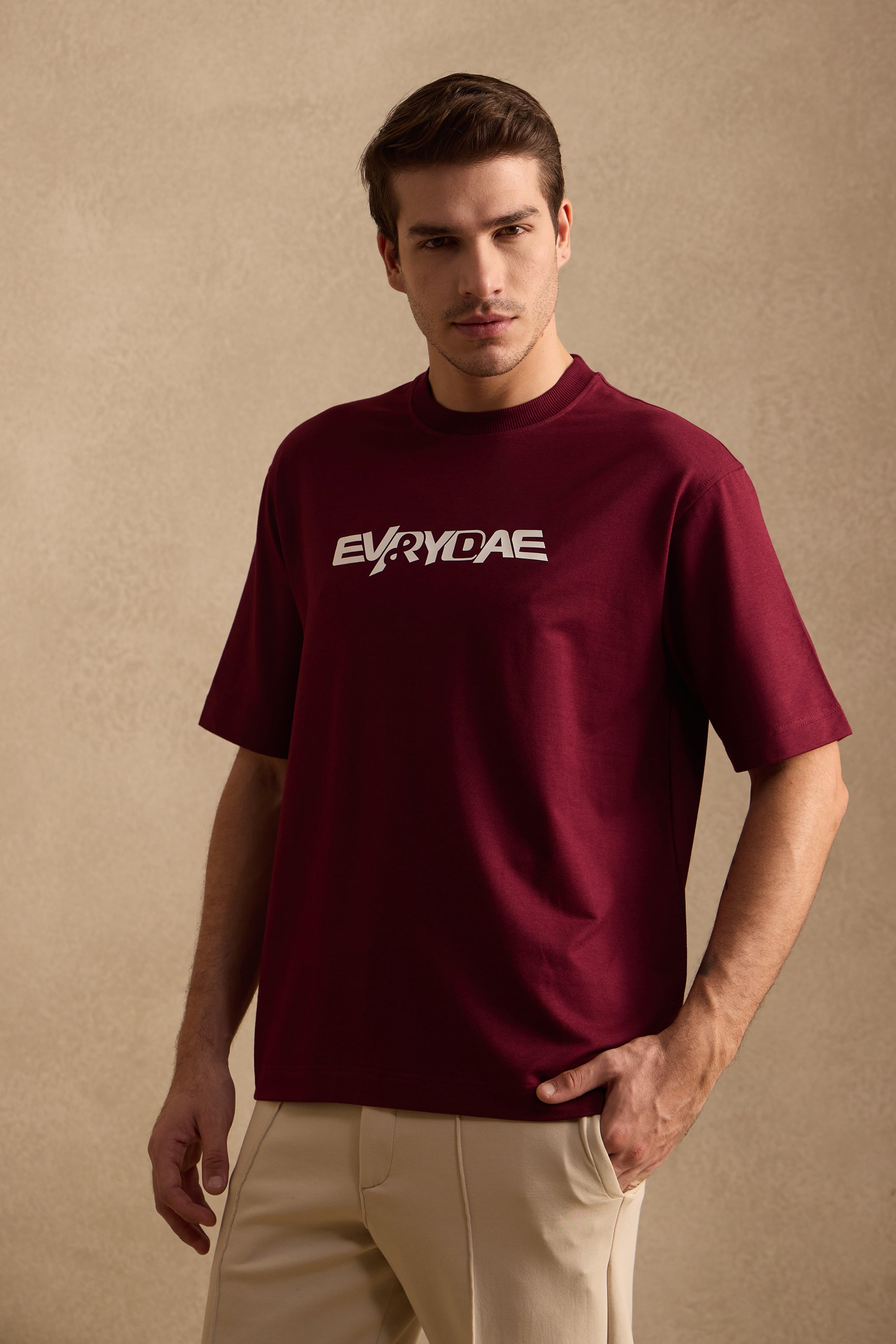 THE BAMBOO CREW TSHIRT IN MULBERRY WINE